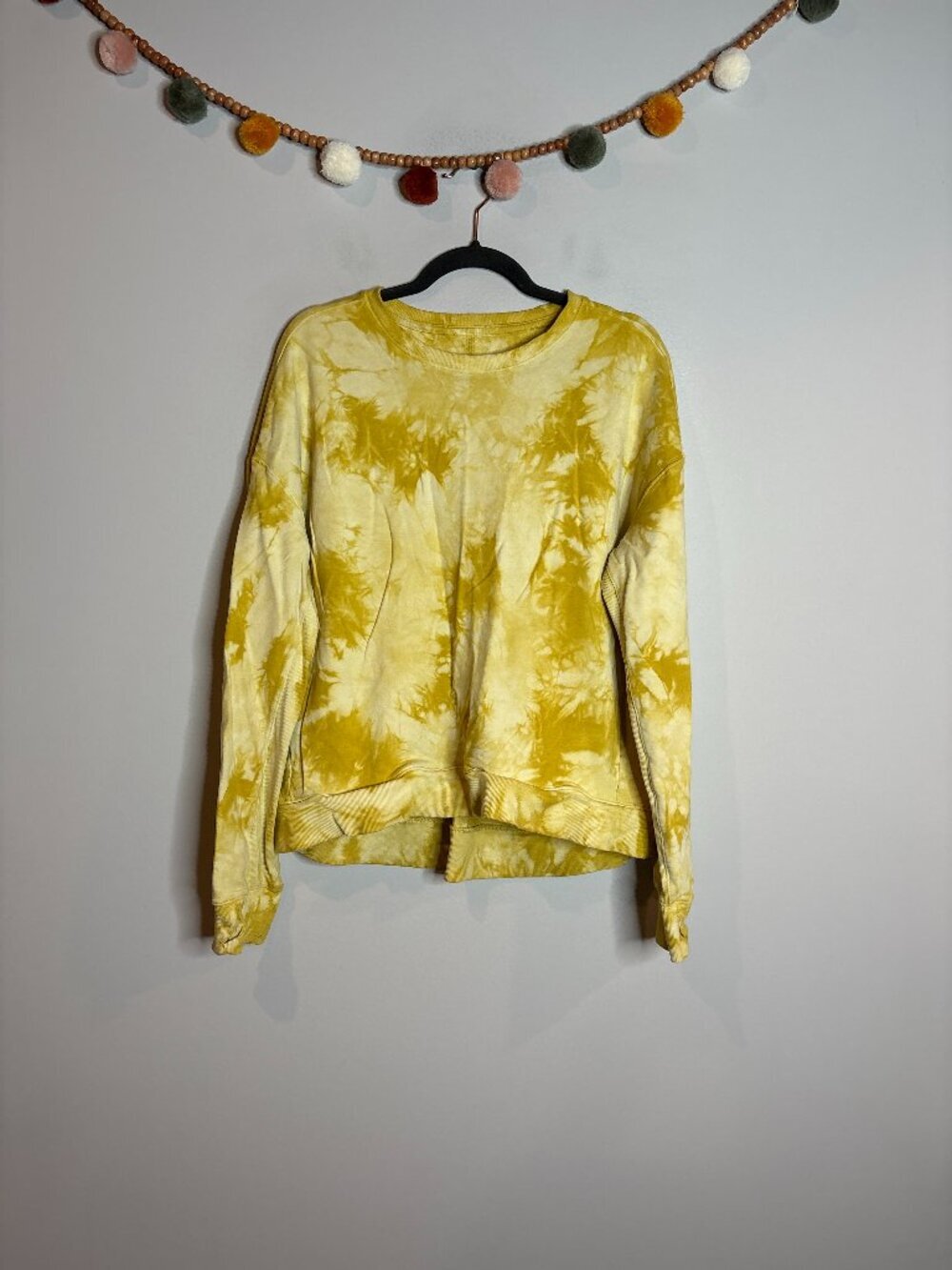 All in Motion yellow tie dye sweatshirt